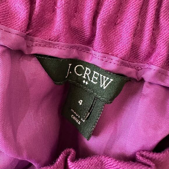 4 J.Crew Purple Elastic Waist The Sidewalk Mini Skirt - Picture 4 of 5